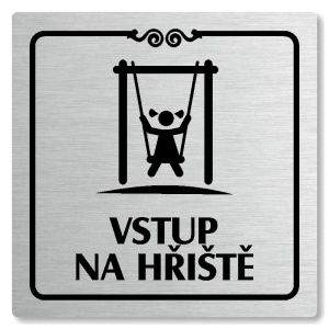 Vstup na hřiště, 100x100mm, stříbrná, Texas